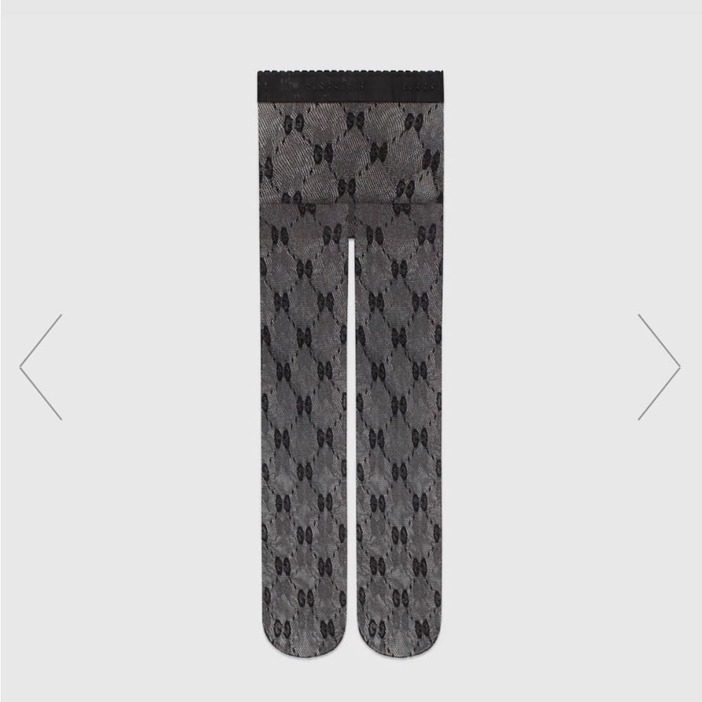 Gucci black and silver tights. Worn once for photoshoot for 20 minutes. Like new